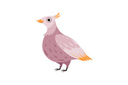 Beautiful pink bird vector