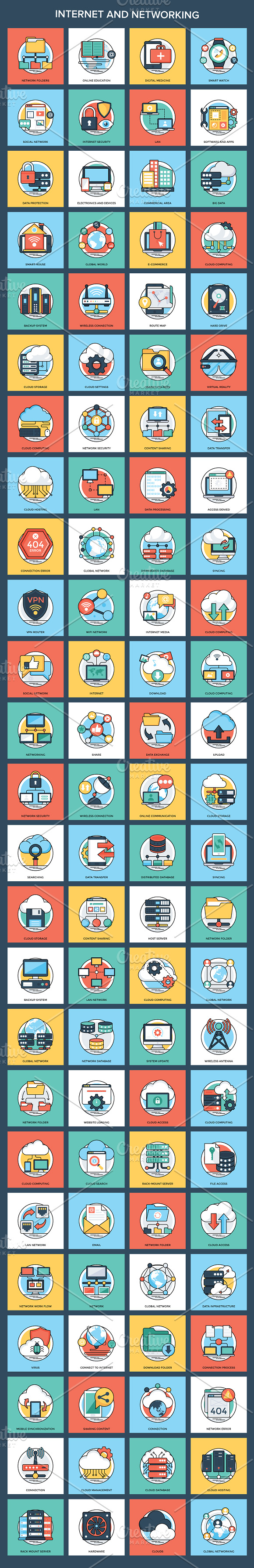 1300 Flat Conceptual Vector Icons in Icons - product preview 1