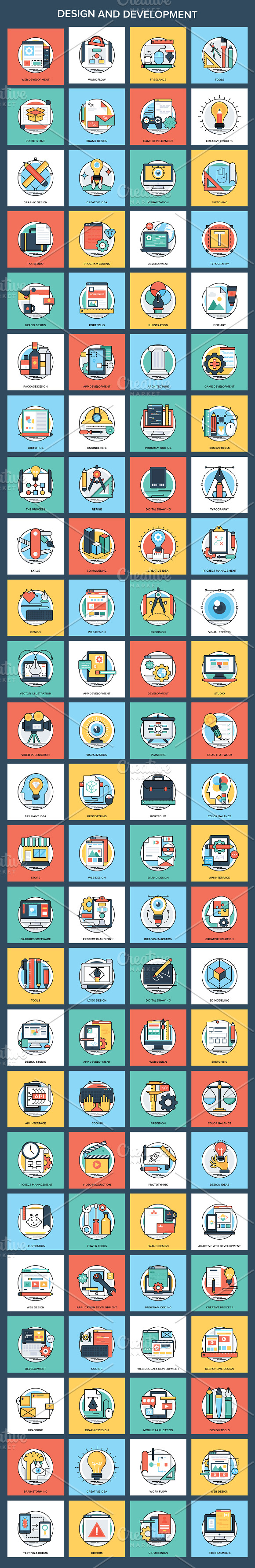 1300 Flat Conceptual Vector Icons in Icons - product preview 2