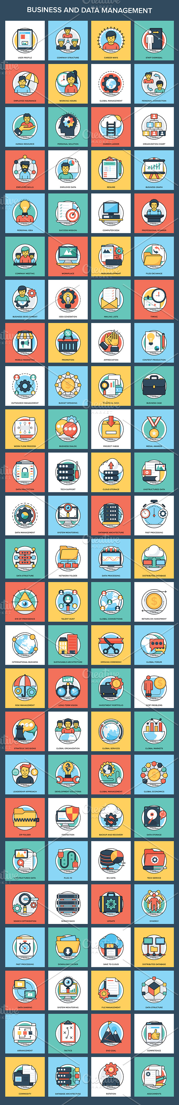 1300 Flat Conceptual Vector Icons in Icons - product preview 3