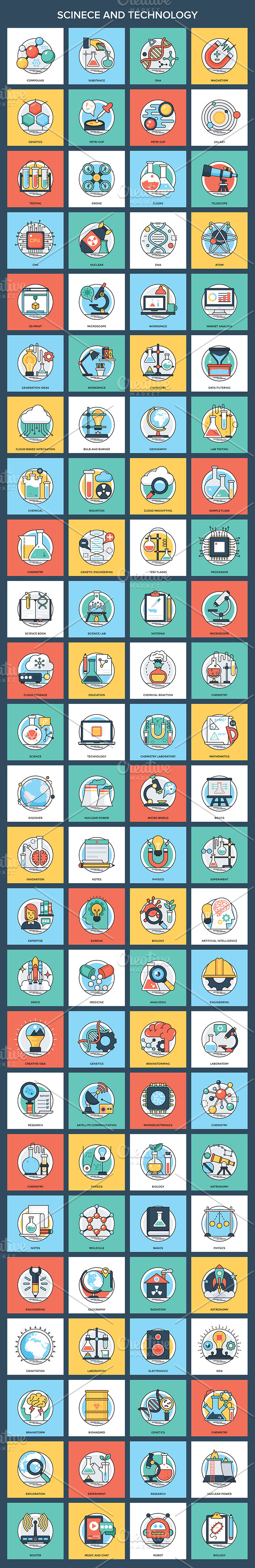 1300 Flat Conceptual Vector Icons in Icons - product preview 7