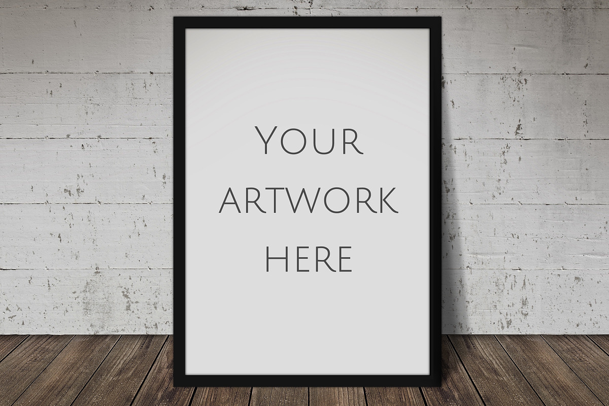 A4 A3 A2 A1 rustic frame mockup in Print Mockups - product preview 8