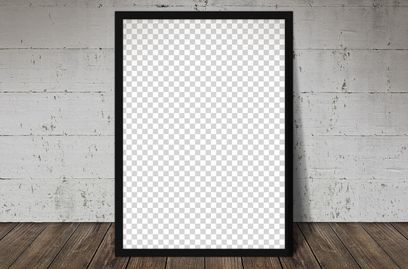 A4 A3 A2 A1 rustic frame mockup in Print Mockups - product preview 1