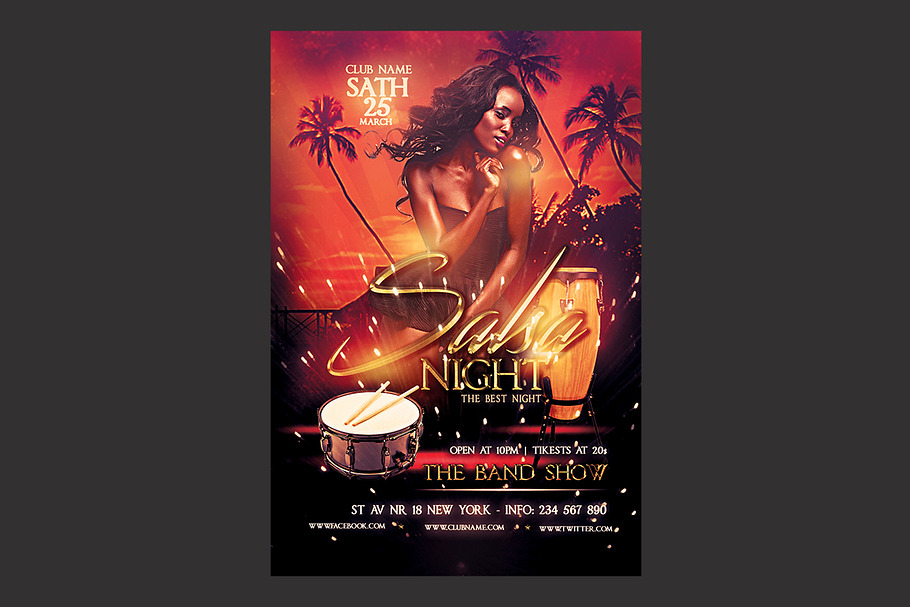 Salsa Party Flyer Template 