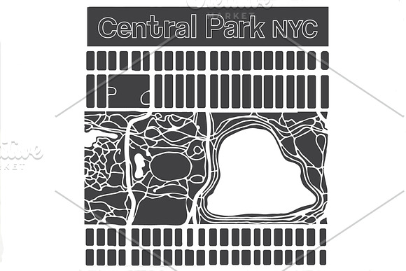 City Map of New York Central Park in Patterns - product preview 4