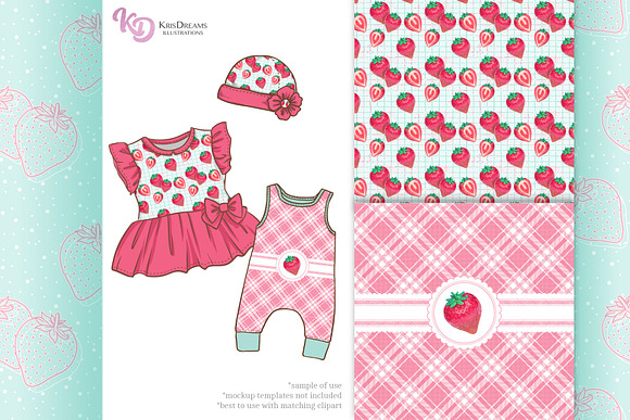 Strawberries Bundle in Patterns - product preview 3