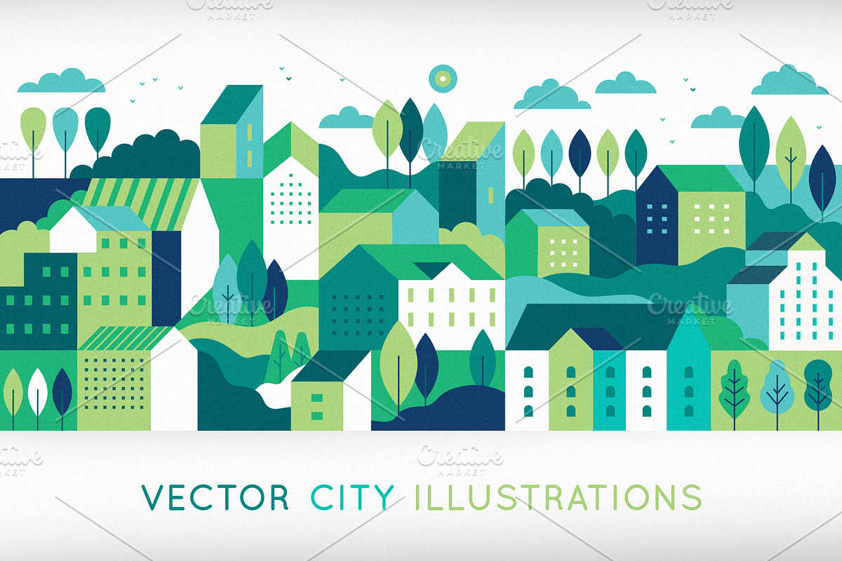 City illustrations in Illustrations - product preview 8