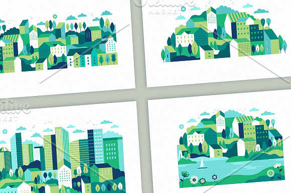 City illustrations in Illustrations - product preview 1