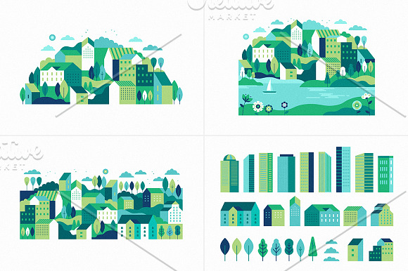 City illustrations in Illustrations - product preview 3