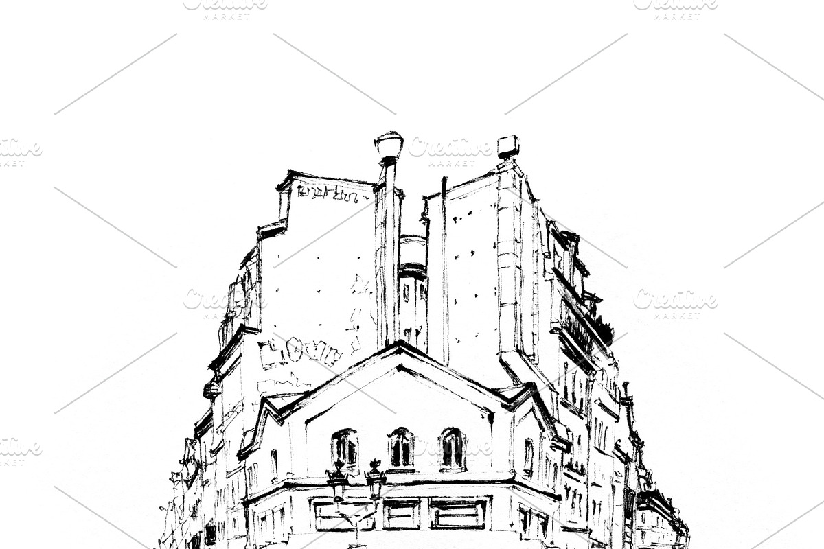 Typical Parisian house, France in Illustrations - product preview 8