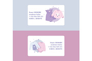 Baby clothing business card vector