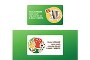 Soccer vector football business card