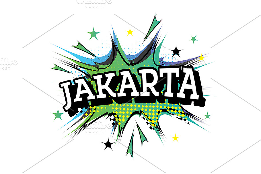 Jakarta Comic Text in Pop Art Style. in Illustrations - product preview 8