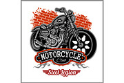 Chopper Motorcycle typography - t