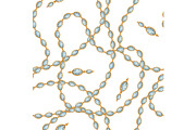 Seamless pattern with golden chains.