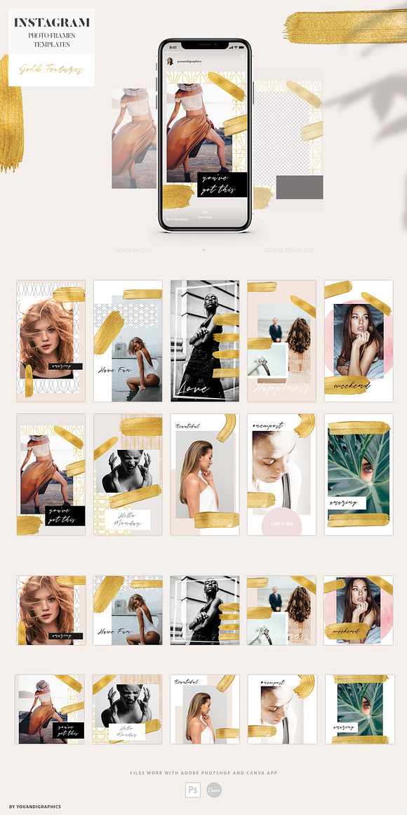 Instagram Photo Frames Templates in Instagram Templates - product preview 3