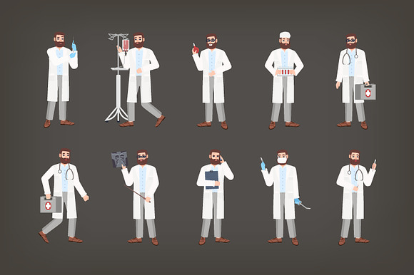 Medical workers, doctors set in Illustrations - product preview 2