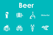 16 beer simple icons