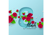 8 March greeting card for Womens Day