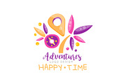 Adventures, happy time, logo design