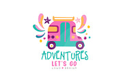 Adventures, lets go, logo design
