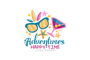 Adventures, happy time, logo design