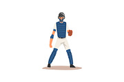 Catcher Baseball Player Character