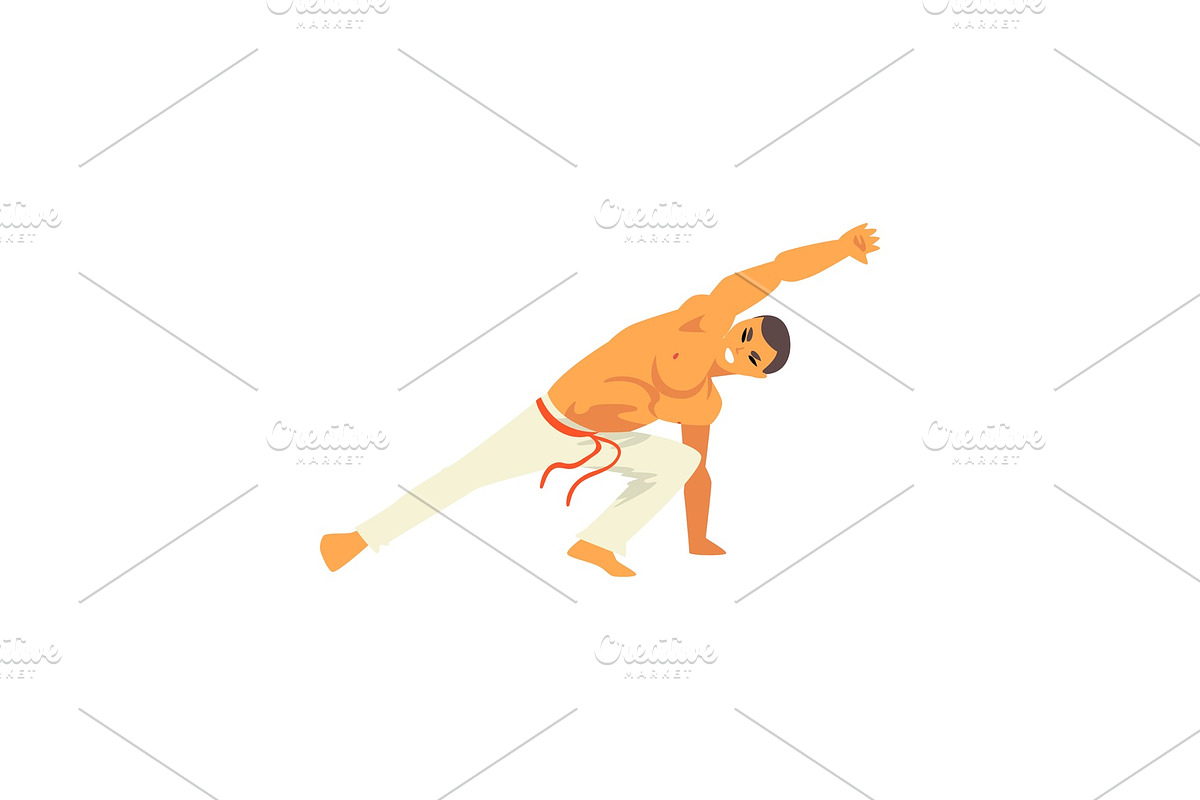 Male Dancer Fighter Character in Illustrations - product preview 8