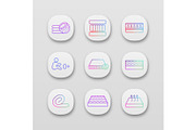 Mattress app icons set