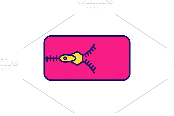 Zipper color icon