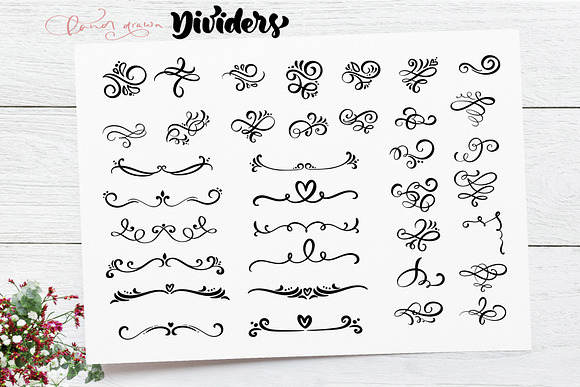 Vector flourish dividers SVG in Objects - product preview 1