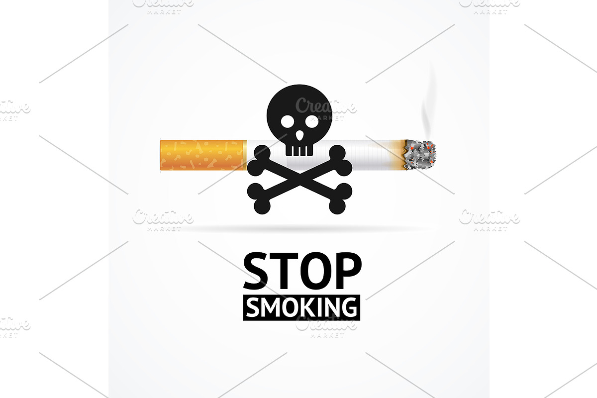Stop Smoking Concept Banner  in Illustrations - product preview 8