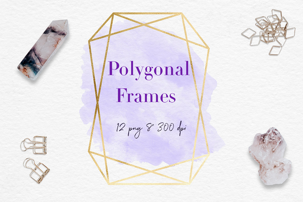 Gold And Watercolor Frames in Graphics - product preview 8