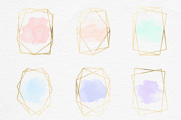Gold And Watercolor Frames in Graphics - product preview 1