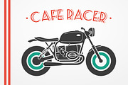 Cafe racer motorcycle set