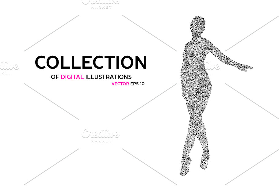 Abstract vector woman silhouettes 