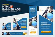 HTML5 Technology Banner Ad Templates