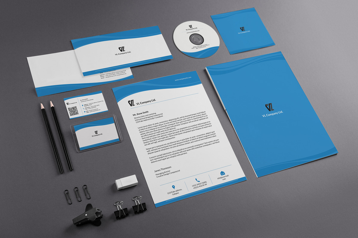 Clean Corporate Identity-V01 in Stationery Templates - product preview 8