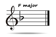 F major - F major key, one flat