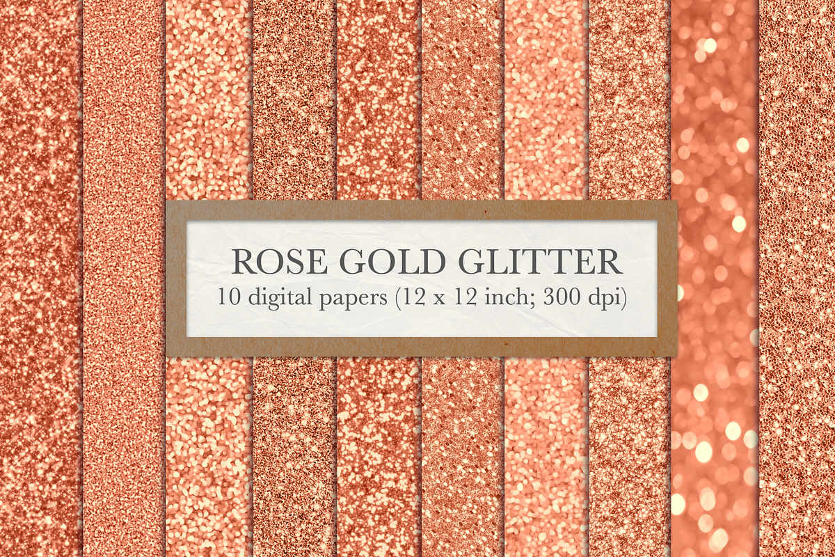 Rose gold glitter textures in Textures - product preview 8