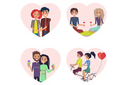 Couples in Love Happiness Vector