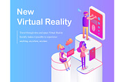 New Virtual Reality Poster Vector