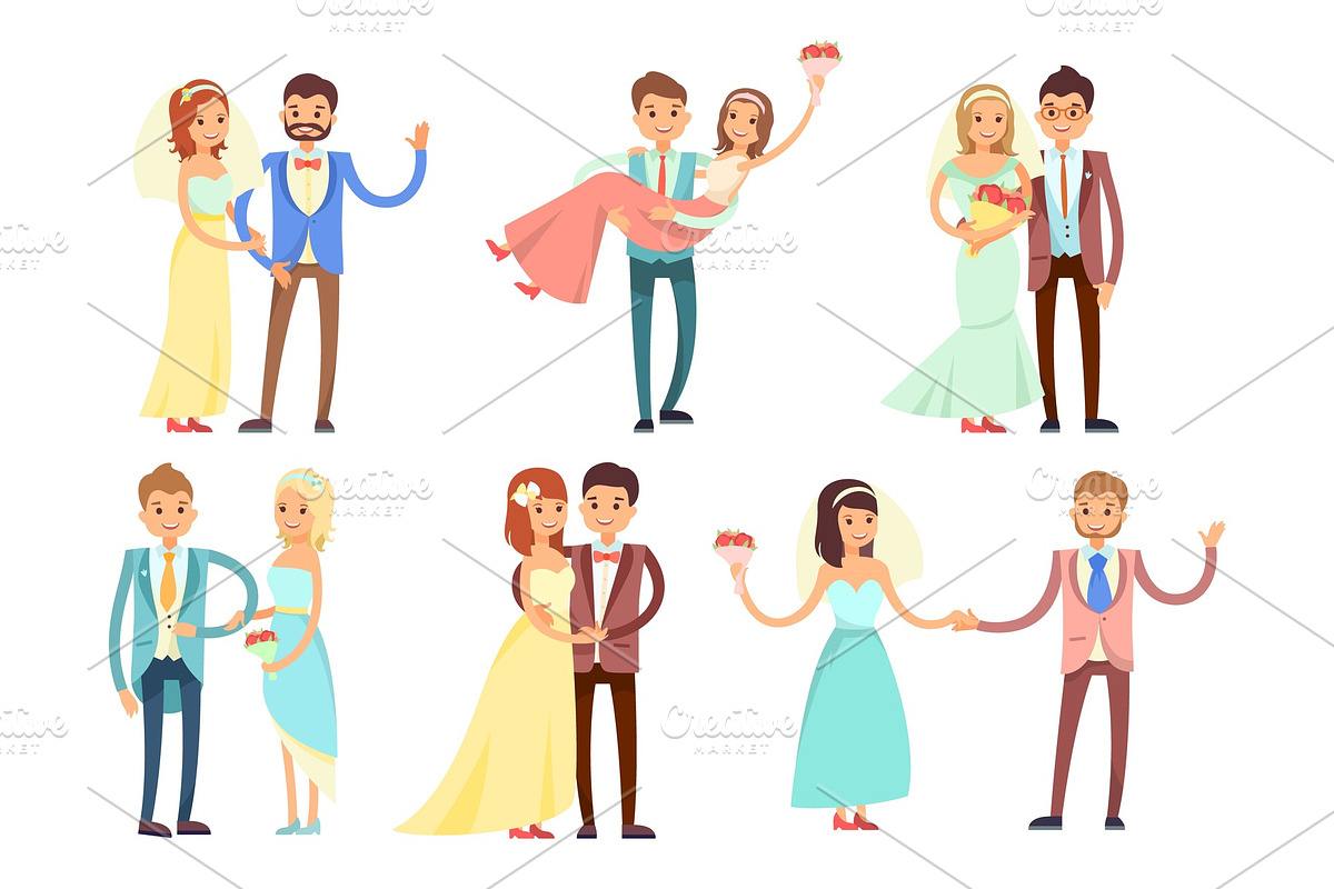 Newlyweds in Wedding Gowns and in Illustrations - product preview 8