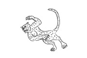 Cheetah Falling Down Cartoon