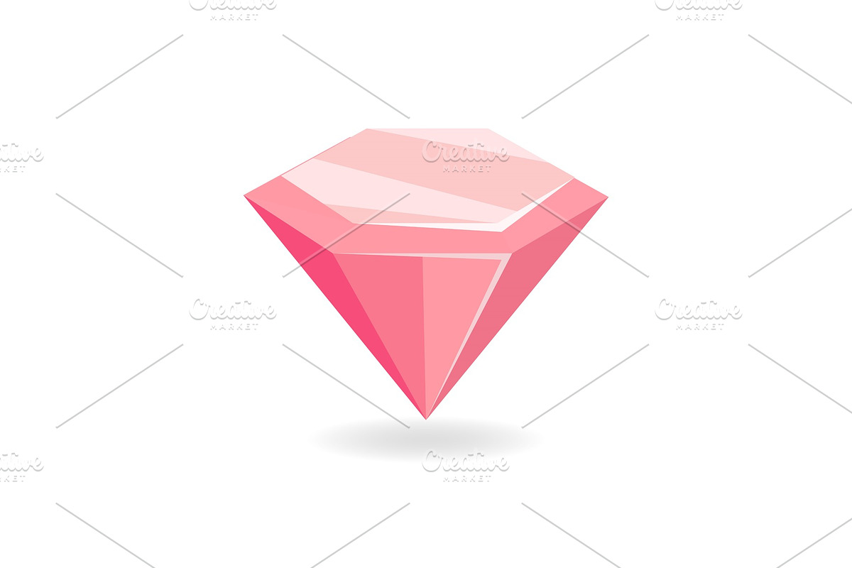Pink Mineral Crystalic Precious in Illustrations - product preview 8