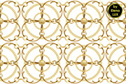  Golden  Seamless Pattern