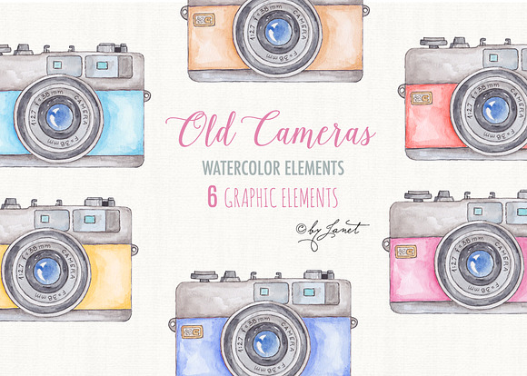 Old Cameras in Illustrations - product preview 1