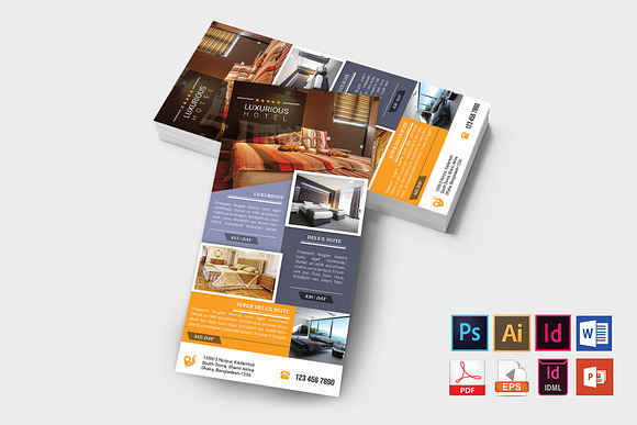 Rack Card | Hotel DL Flyer Vol-01 in Flyer Templates - product preview 1