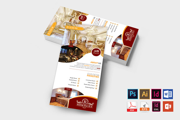Rack Card | Hotel DL Flyer Vol-03 in Flyer Templates - product preview 1