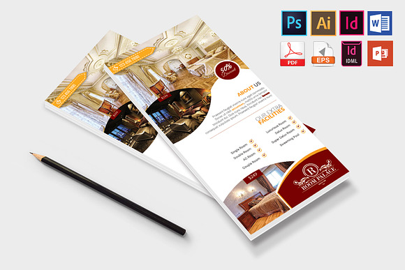 Rack Card | Hotel DL Flyer Vol-03 in Flyer Templates - product preview 3